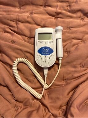 Pocket Fetal Doppler - White Handheld Baby Heartbeat Monitor